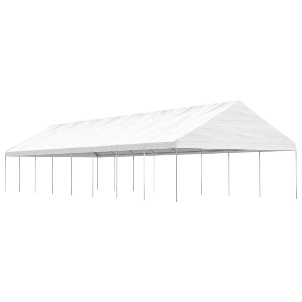 vidaXL Gazebo con Tetto Bianco 17,84x5,88x3,75 m in Polietilene