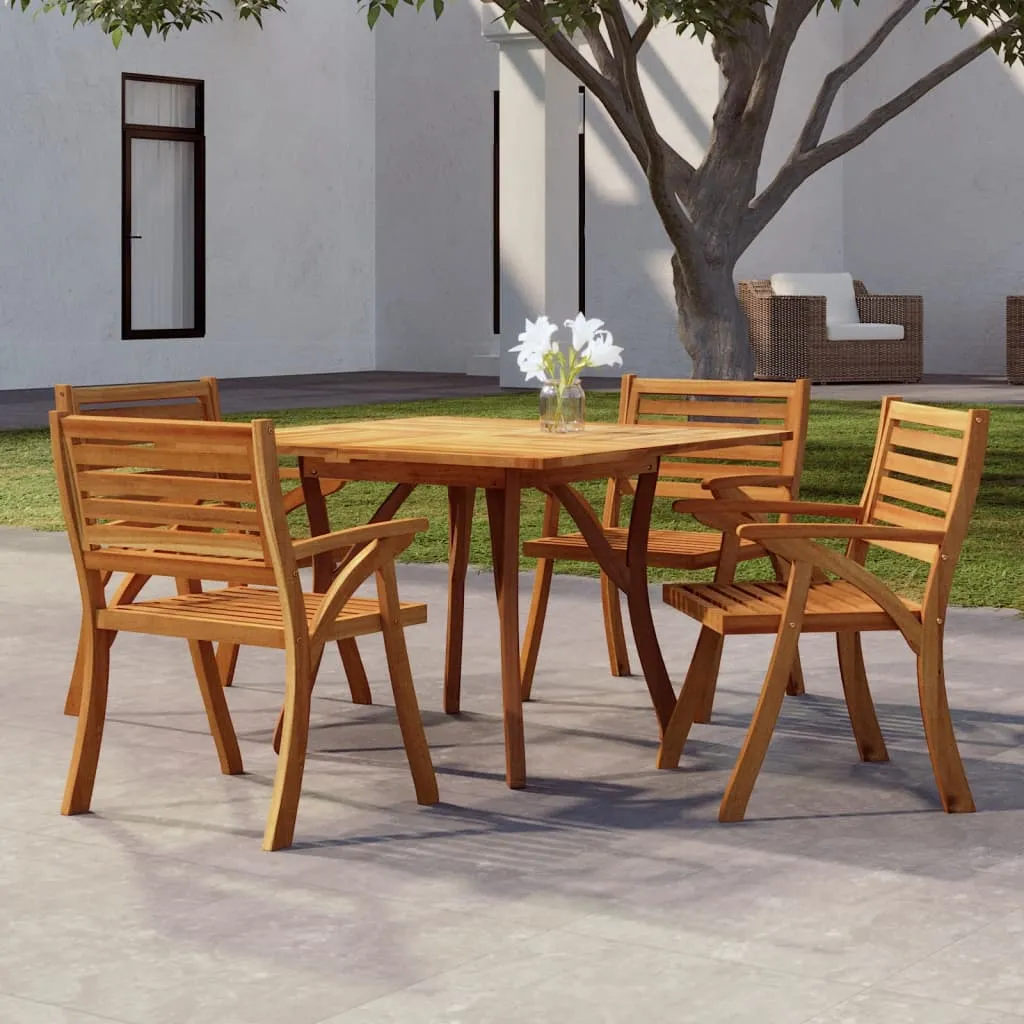 vidaXL Tavolo da Giardino 110x110x75 cm Legno Massello di Acacia