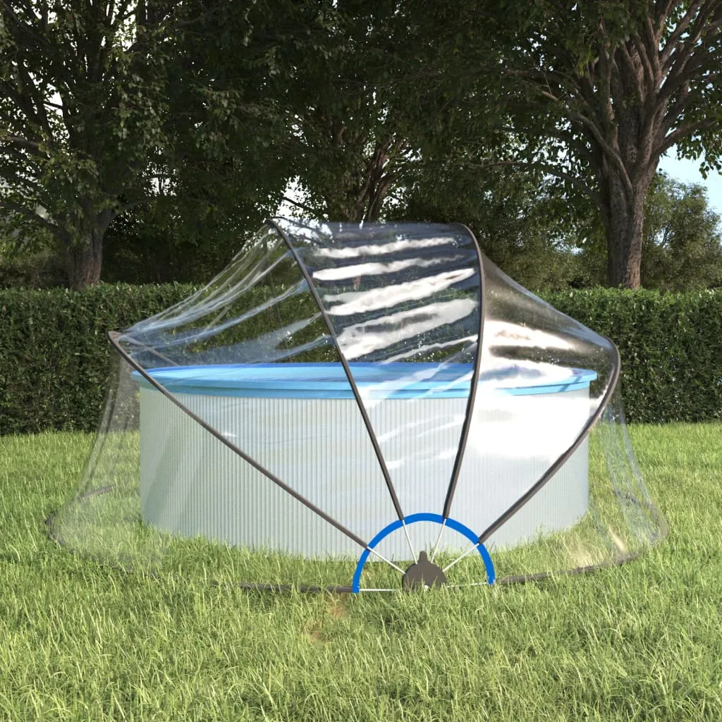 vidaXL Cupola per Piscina Rotonda 315x158 cm PVC