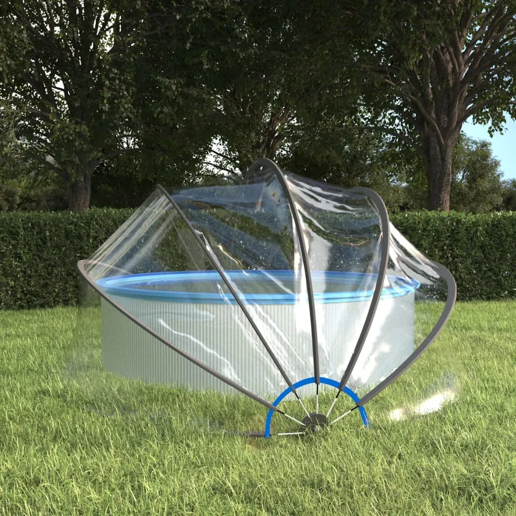 vidaXL Cupola per Piscina Rotonda 376x188 cm PVC