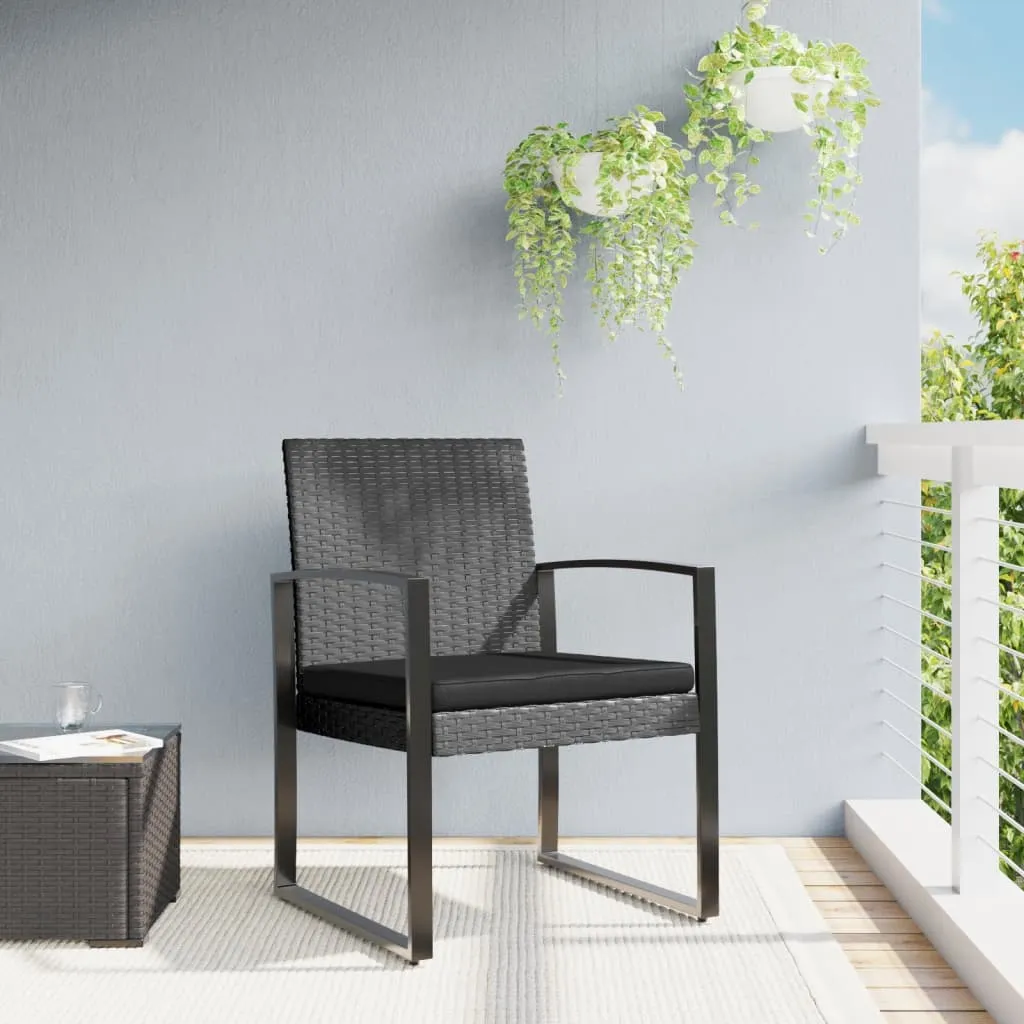 vidaXL Sedie da Pranzo da Giardino 2 pz Grigio Scuro in Rattan PP