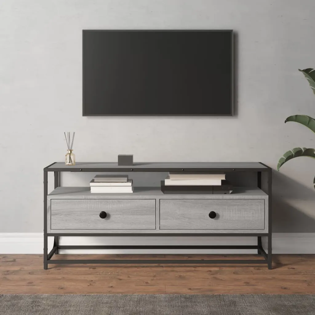 vidaXL Mobile Porta TV Grigio Sonoma 100x35x45 cm in Legno Multistrato