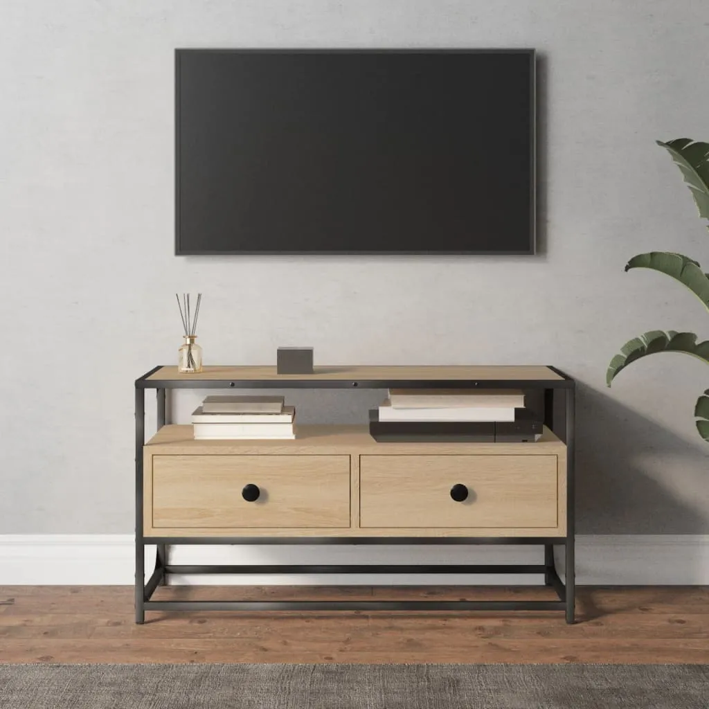 vidaXL Mobile Porta TV Rovere Sonoma 80x35x45 cm in Legno Multistrato