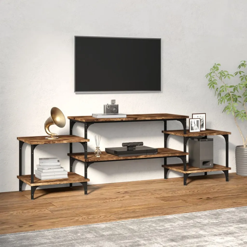 vidaXL Mobile Porta TV Rovere Fumo 157x35x52 cm in Legno Multistrato