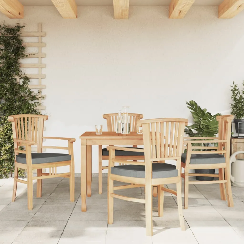 vidaXL Set da Pranzo per Giardino 5 pz in Legno Massello di Teak