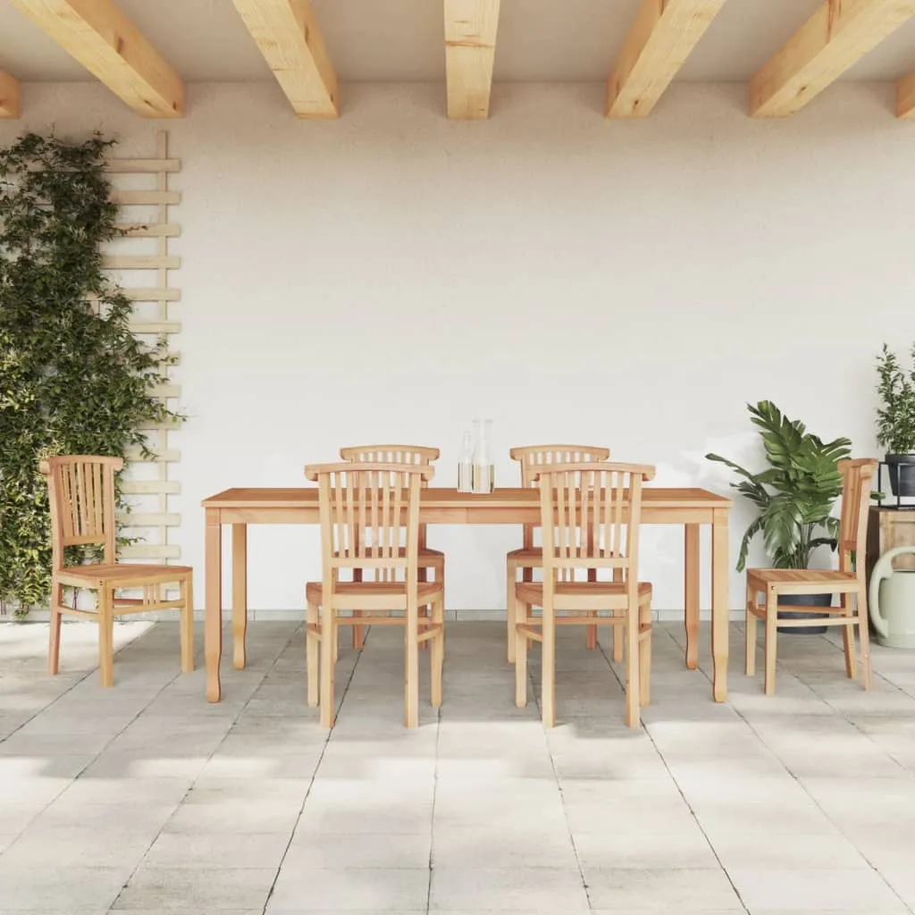 vidaXL Set da Pranzo da Giardino 7 pz in Legno Massello di Teak