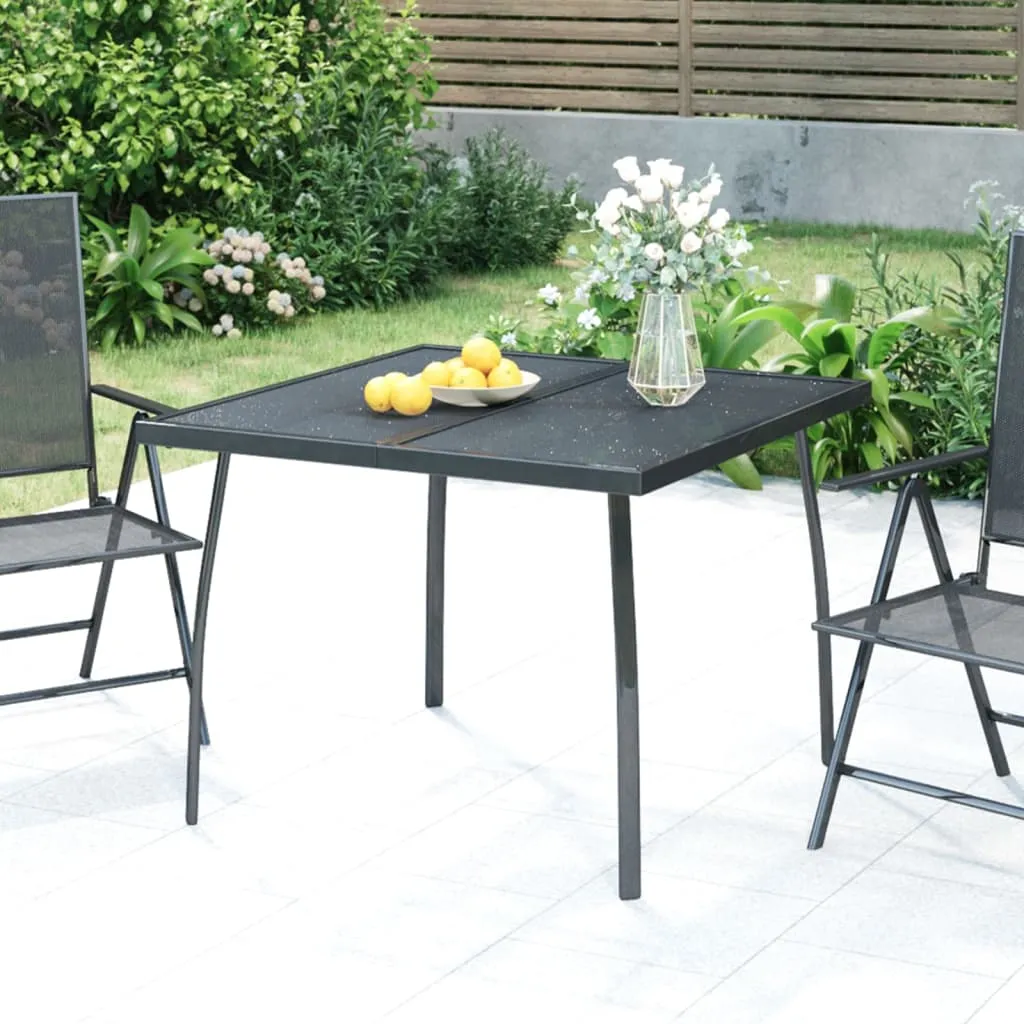 vidaXL Tavolo da Giardino Antracite 100x100x72 cm Rete d'Acciaio