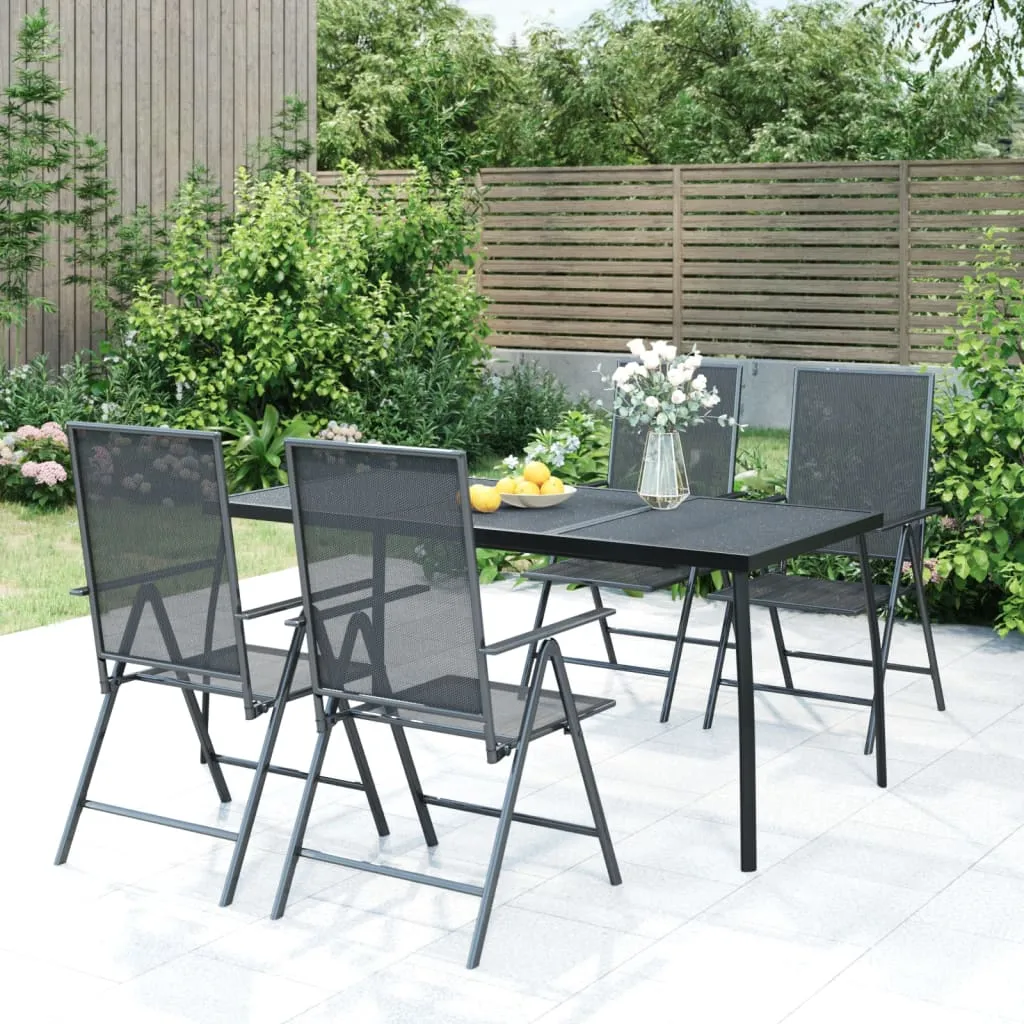 vidaXL Tavolo da Giardino Antracite 165x80x72 cm Rete d'Acciaio