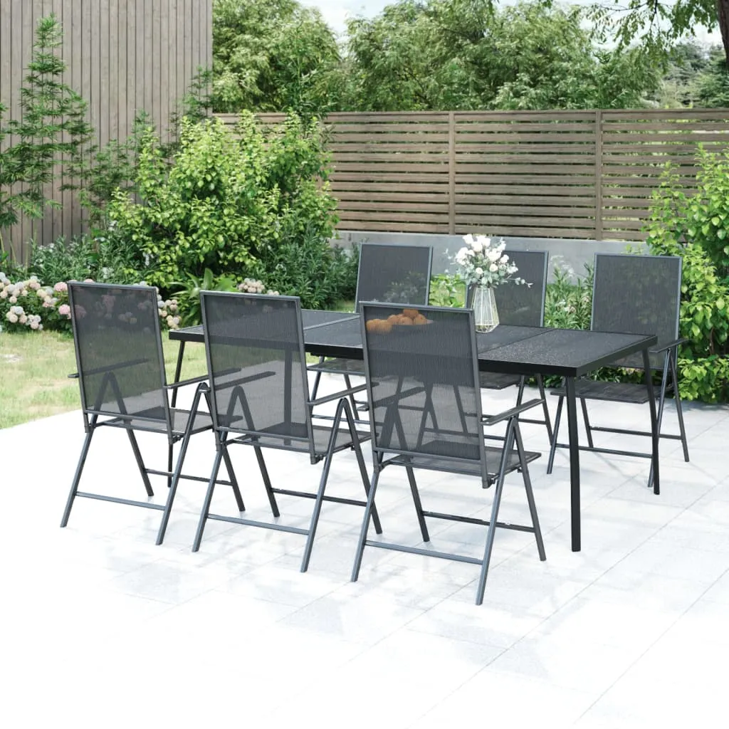 vidaXL Tavolo da Giardino Antracite 200x100x72 cm Rete d'Acciaio