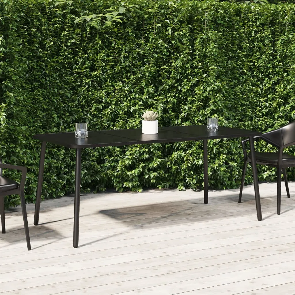 vidaXL Tavolo da Giardino Antracite 165x80x71 cm Acciaio