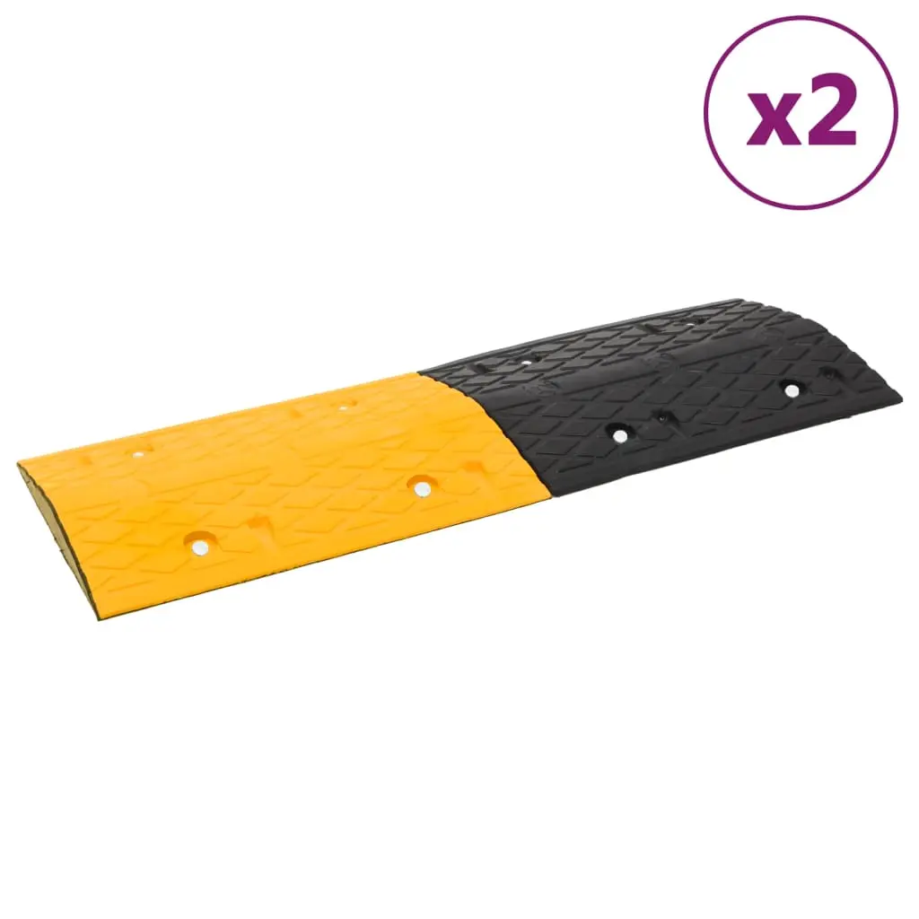 Dossi 2 pz Giallo e Nero 97x32,5x4 cm in Gomma