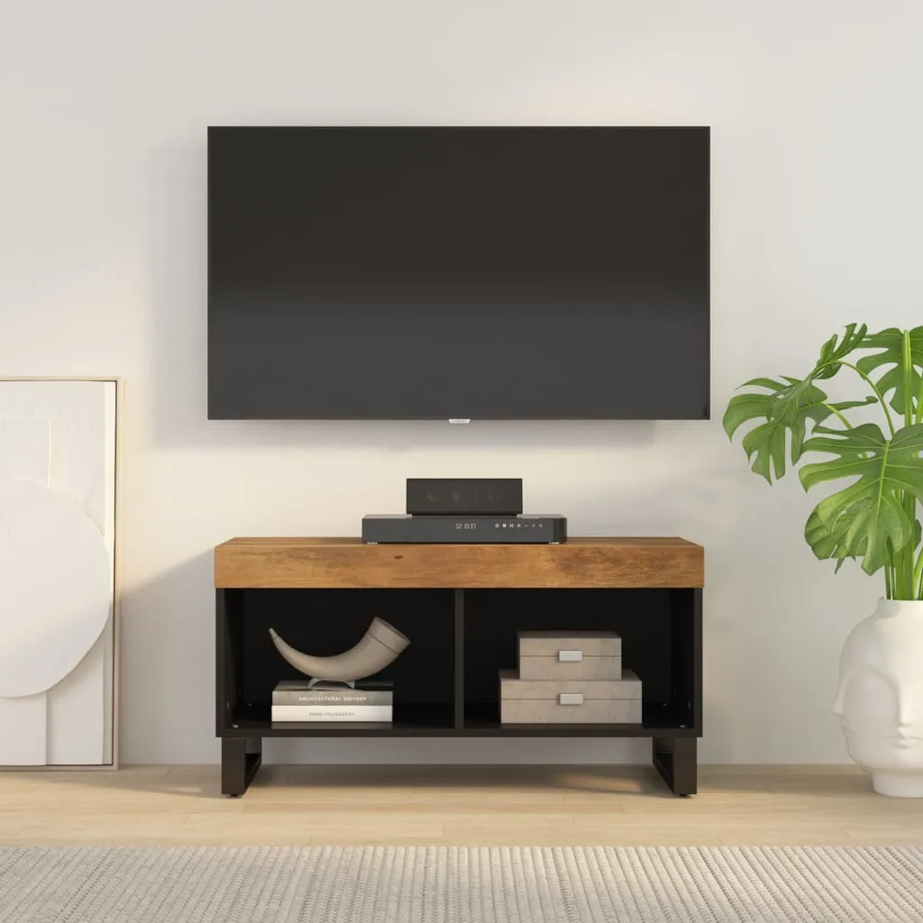 vidaXL Mobile Porta TV 85x33x43,5 cm in Legno Massello di Mango