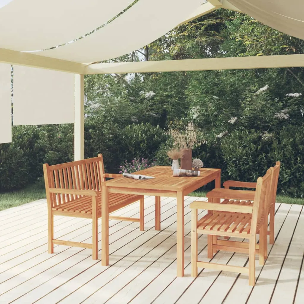 vidaXL Set da Pranzo per Giardino 4 pz in Legno Massello di Teak