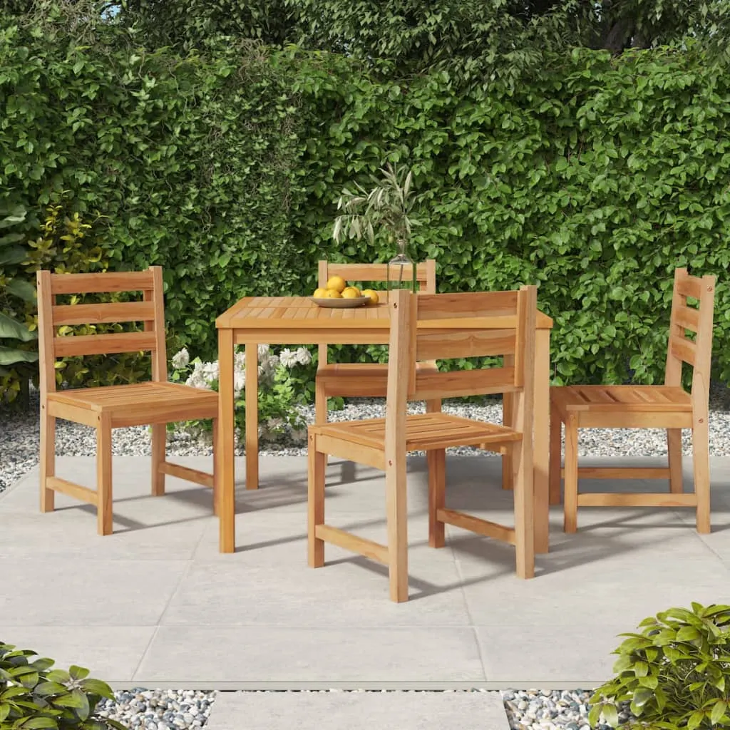 vidaXL Sedie da Giardino 4 pz il Legno Massello di Teak