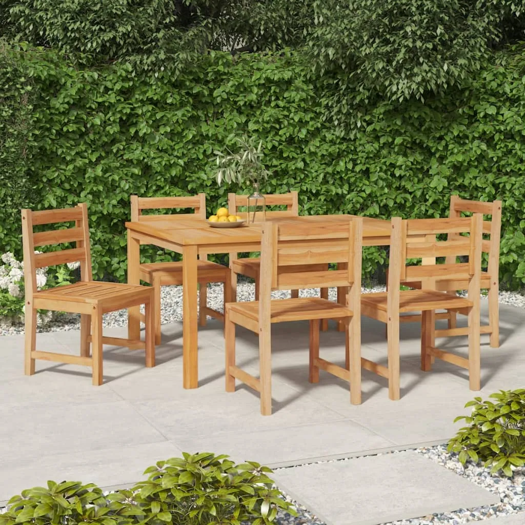 vidaXL Sedie da Giardino 6 pz in Legno Massello di Teak