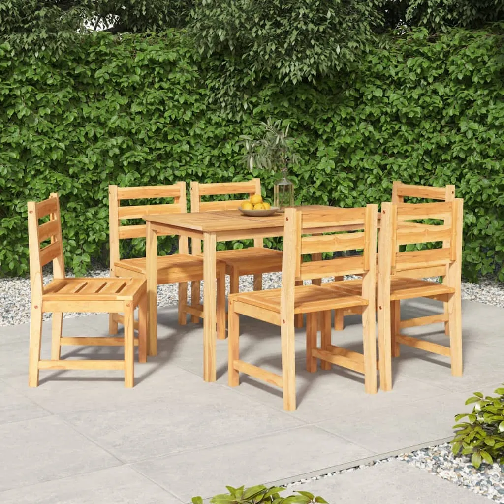 vidaXL Set da Pranzo da Giardino 7 pz in Legno Massello di Teak