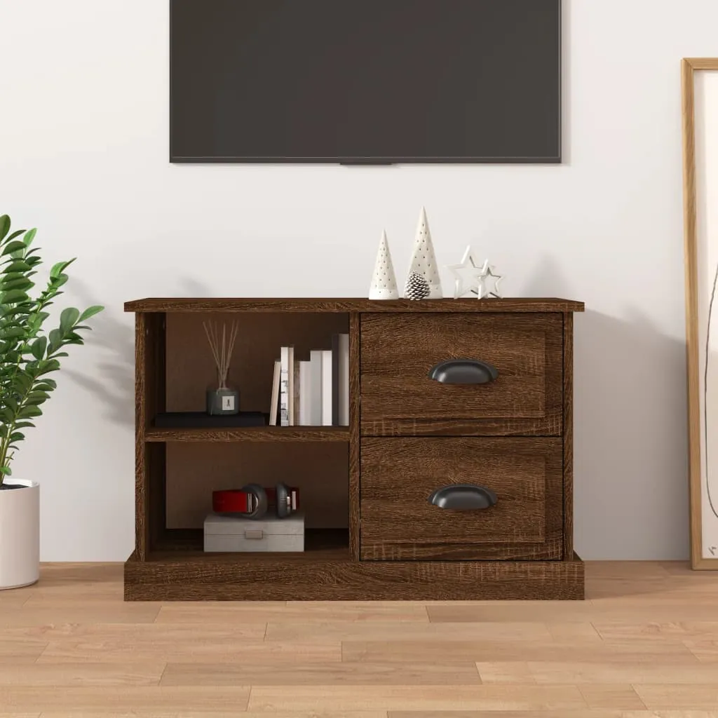 vidaXL Mobile Porta TV Rovere Marrone 73x35,5x47,5cm Legno Multistrato