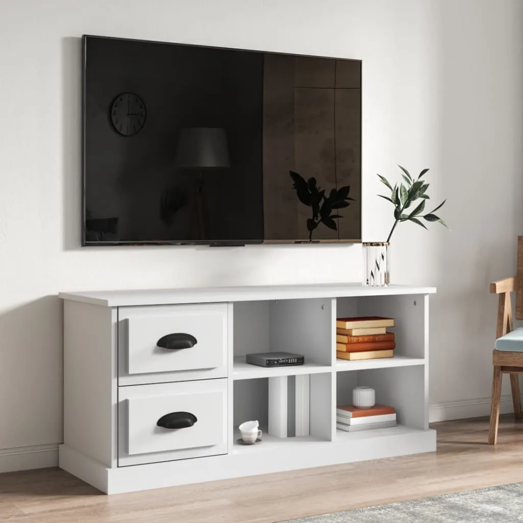 vidaXL Mobile Porta TV Bianco 102x35,5x47,5 cm in Legno Multistrato