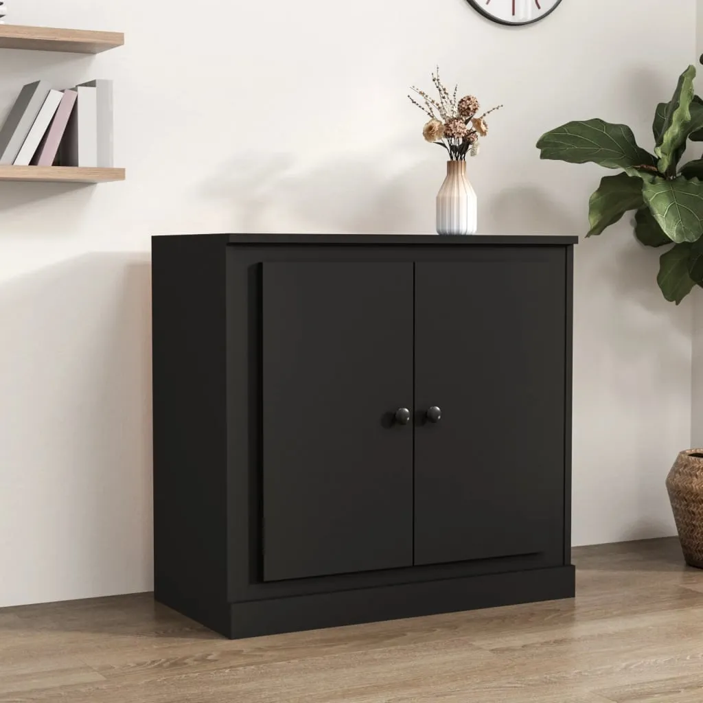 vidaXL Credenza Nera 70x35,5x67,5 cm in Legno Multistrato