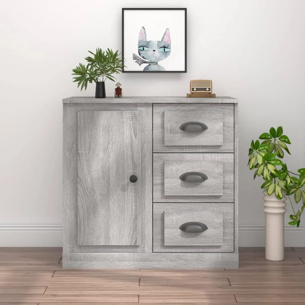 vidaXL Credenza Grigio Sonoma 70x35,5x67,5 cm in Legno Multistrato