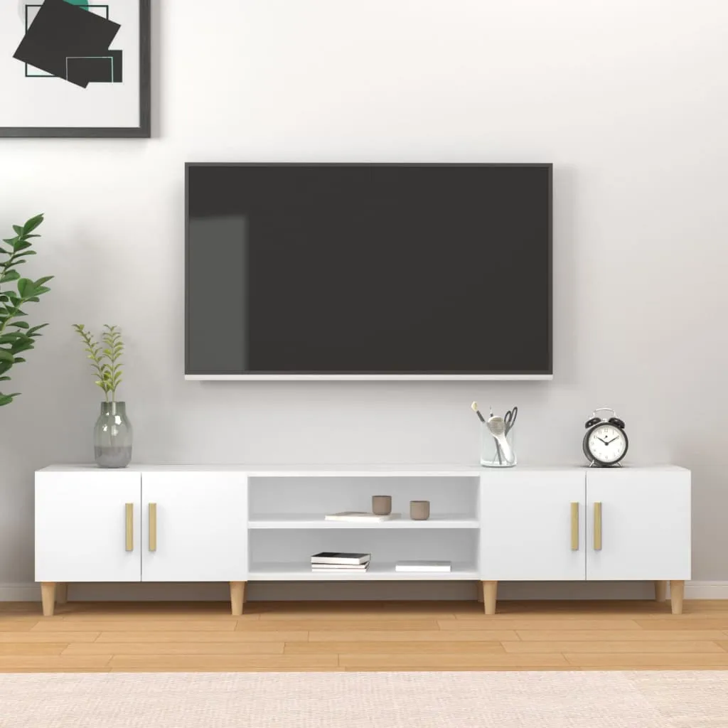 vidaXL Mobile Porta TV Bianco 180x31,5x40 cm in Legno Multistrato