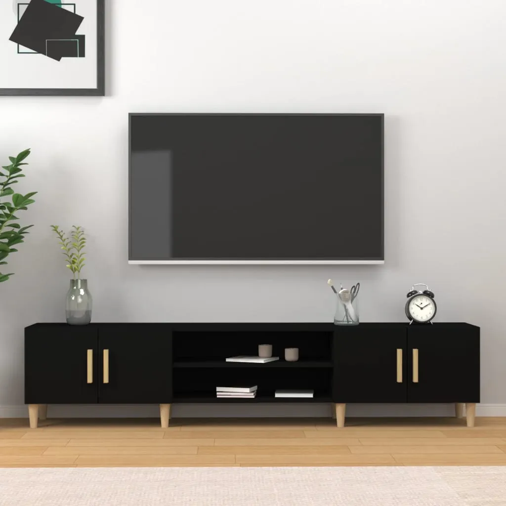 vidaXL Mobile Porta TV Nero 180x31,5x40 cm in Legno Multistrato