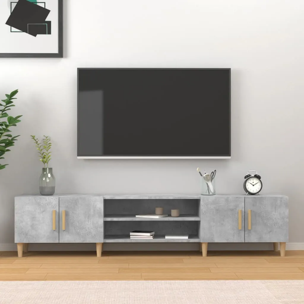 vidaXL Mobile Porta TV Grigio Cemento 180x31,5x40 cm Legno Multistrato