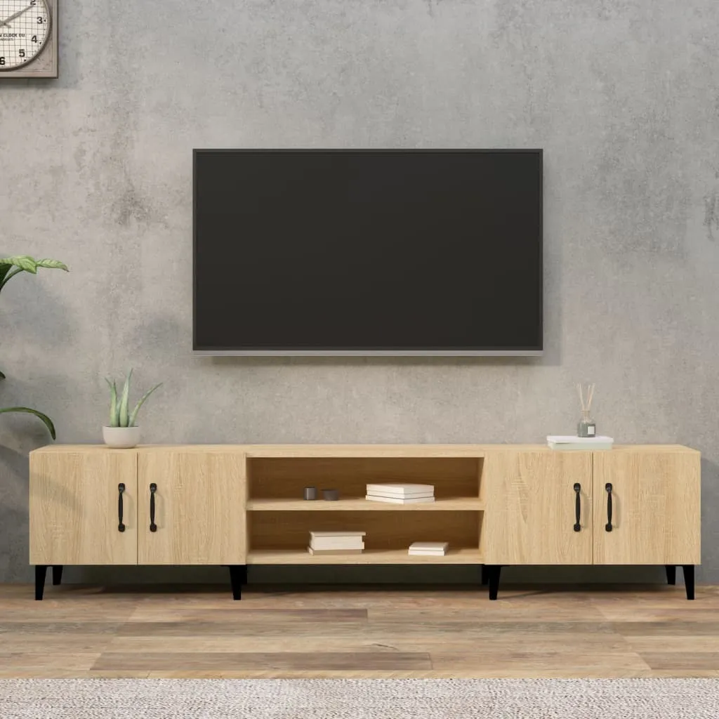 vidaXL Mobile per TV Rovere Sonoma 180x31,5x40 cm in Legno Multistrato