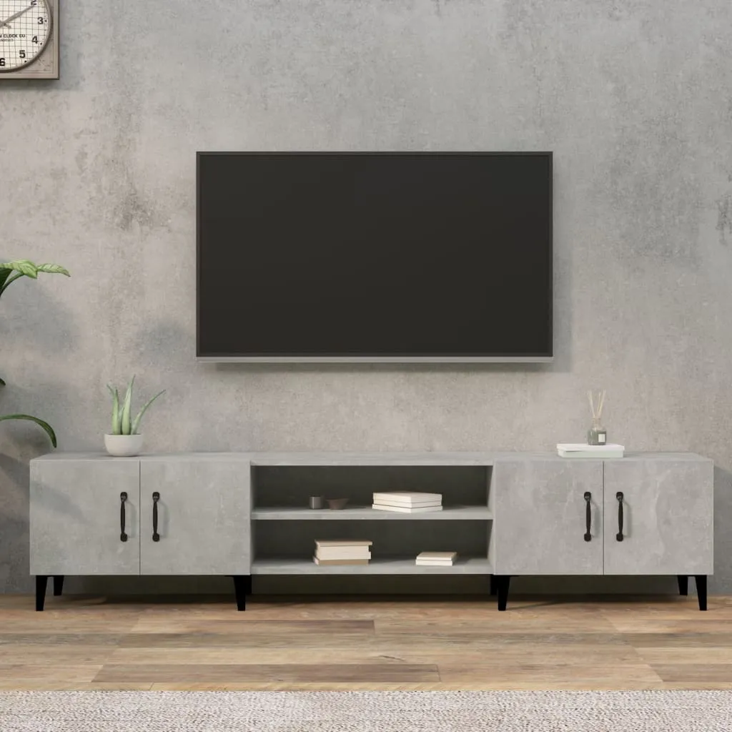 vidaXL Mobile Porta TV Grigio Cemento 180x31,5x40 cm Legno Multistrato