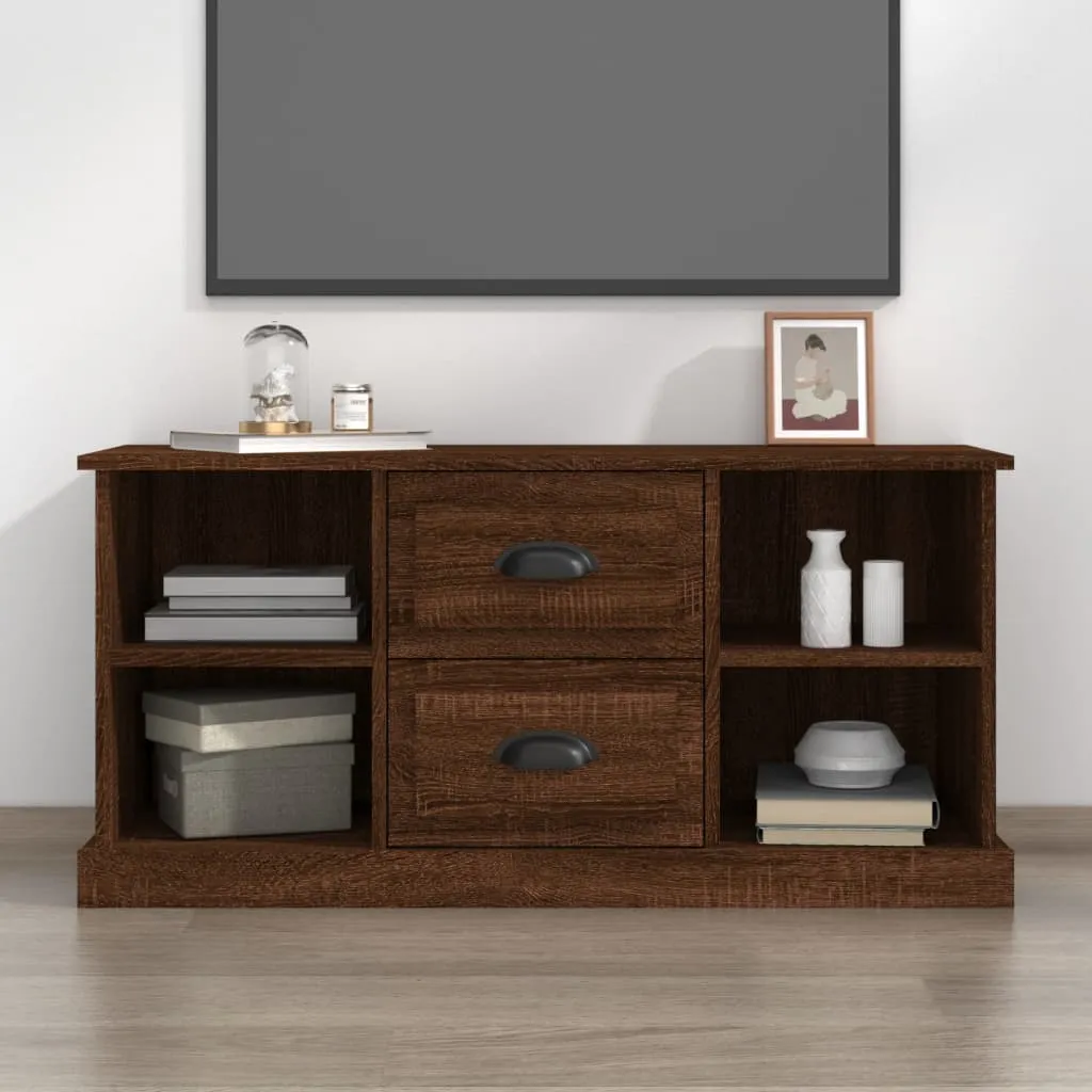 vidaXL Mobile Porta TV Rovere Marrone 99,5x35,5x48cm Legno Multistrato