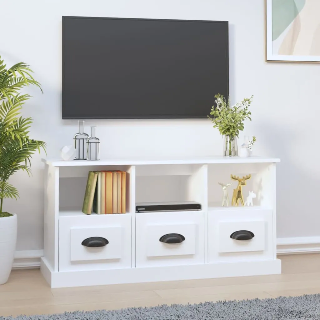 vidaXL Mobile Porta TV Bianco 100x35x50 cm in Legno Multistrato