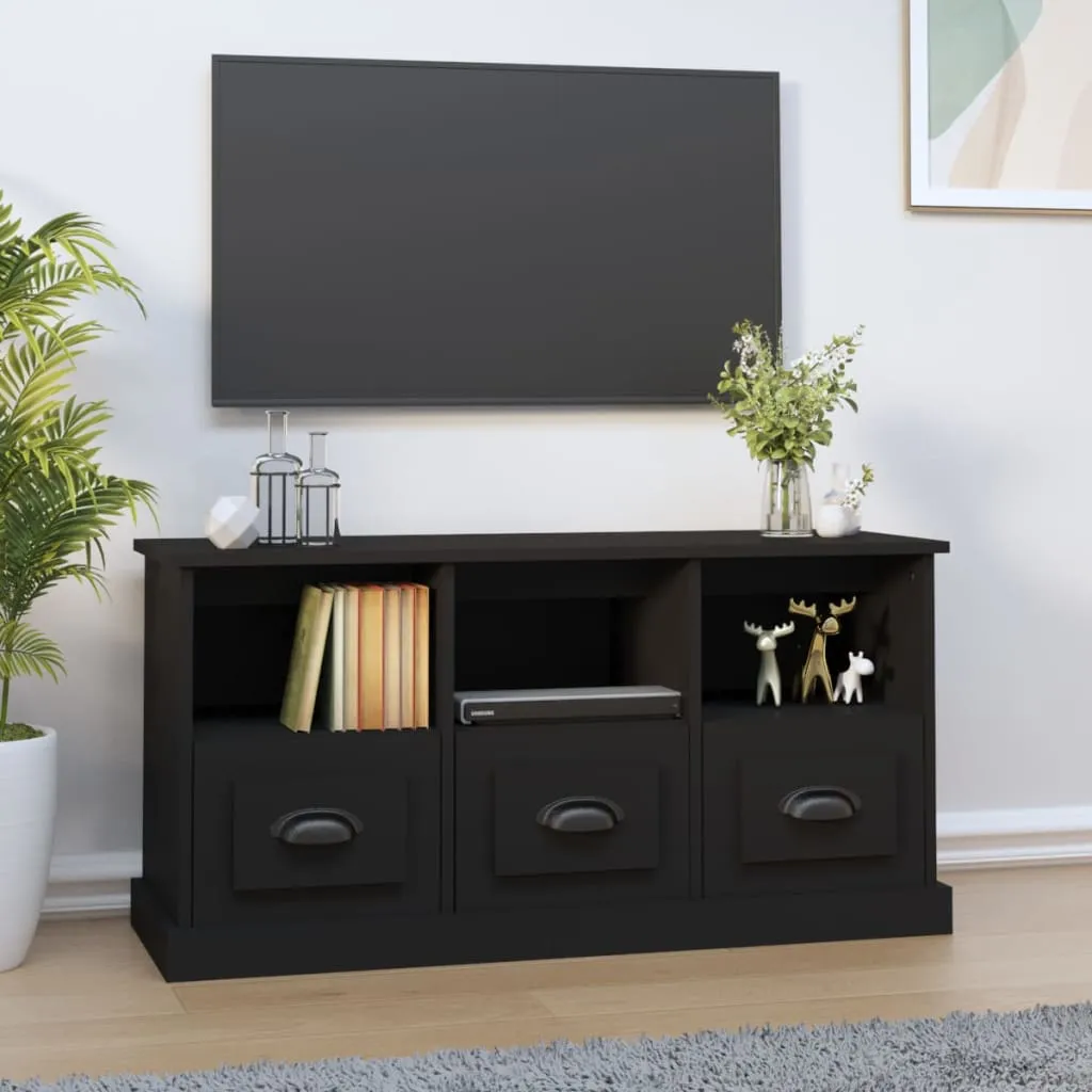 vidaXL Mobile Porta TV Nero 100x35x50 cm in Legno Multistrato