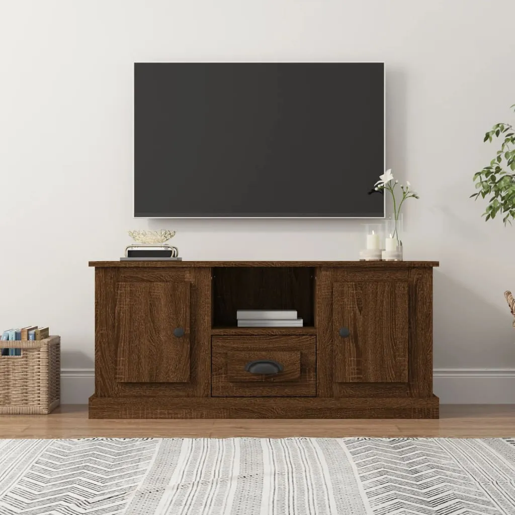 vidaXL Mobile TV Rovere Marrone 100x35,5x45 cm in Legno Multistrato