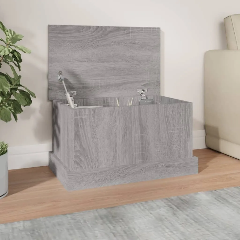 vidaXL Contenitore Grigio Sonoma 50x30x28 cm Legno Multistrato