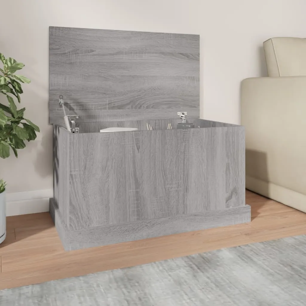 vidaXL Contenitore Grigio Sonoma 70x40x38 cm Legno Multistrato