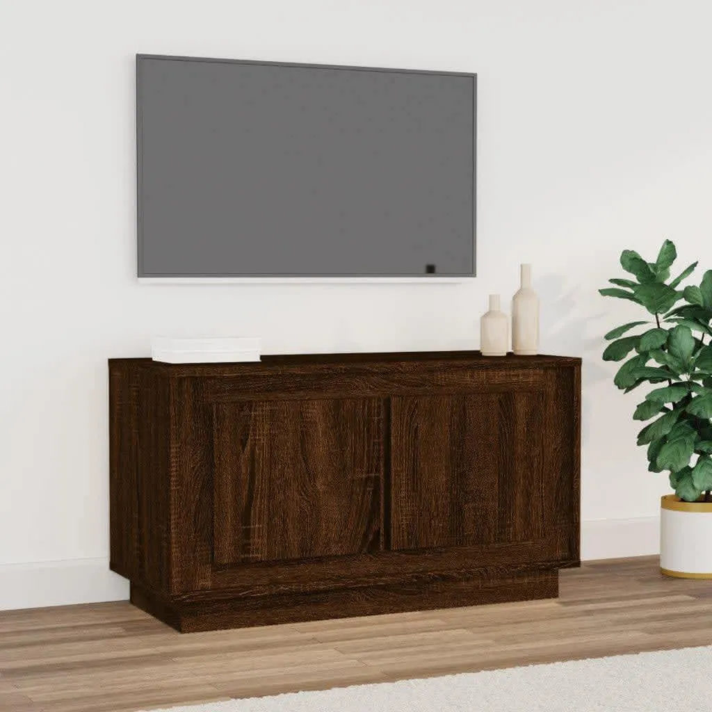 vidaXL Mobile Porta TV Rovere Marrone 80x35x45 cm in Legno Multistrato