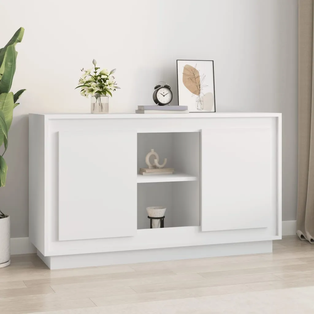 vidaXL Credenza Bianca 102x35x60 cm in Legno Multistrato