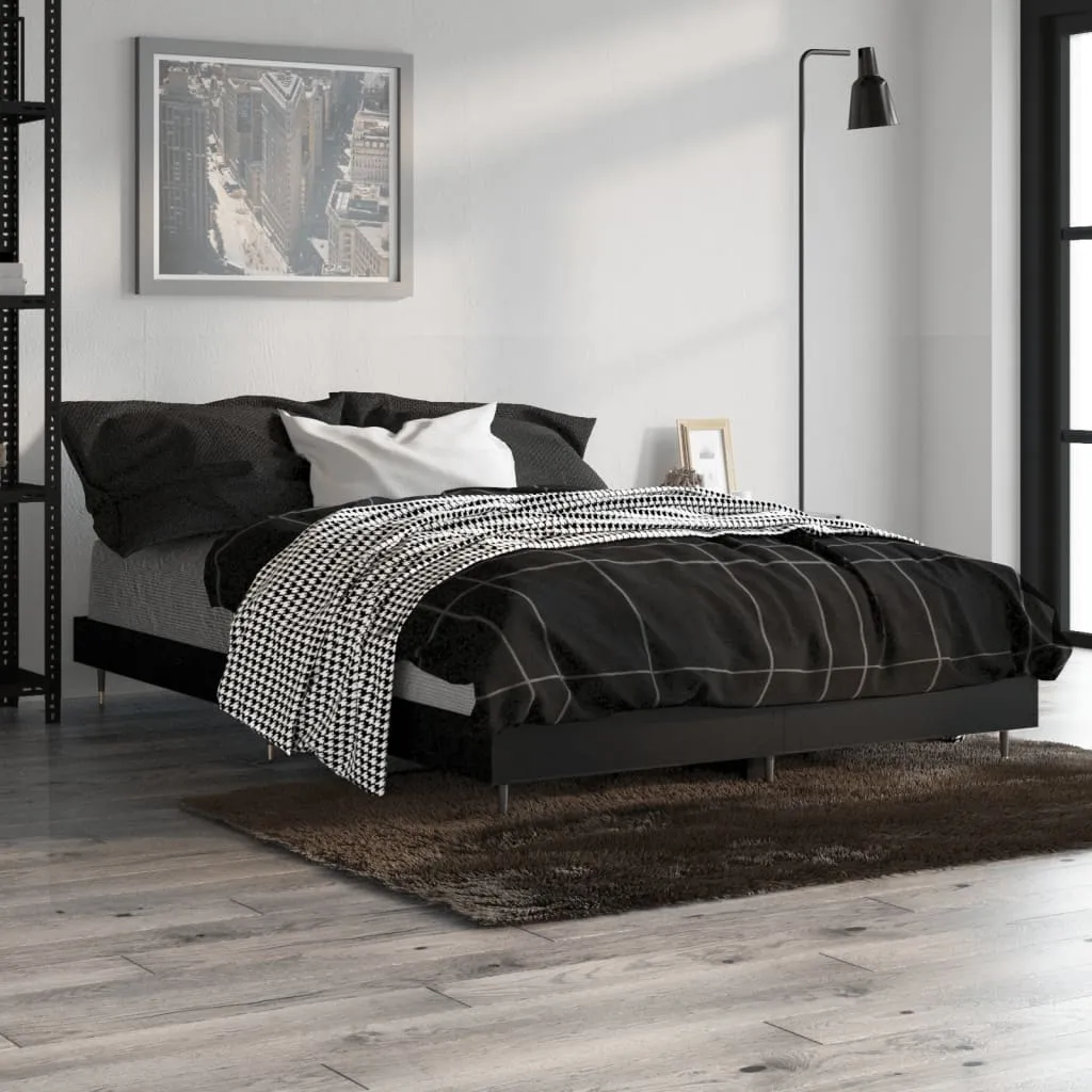 vidaXL Giroletto Nero 120x190 cm in Legno Multistrato