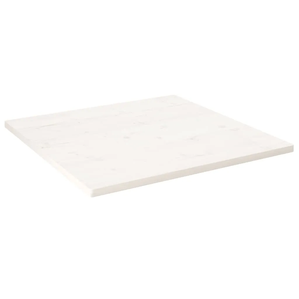 vidaXL Piano Tavolo Bianco 70x70x2,5cm Legno Massello di Pino Quadrato