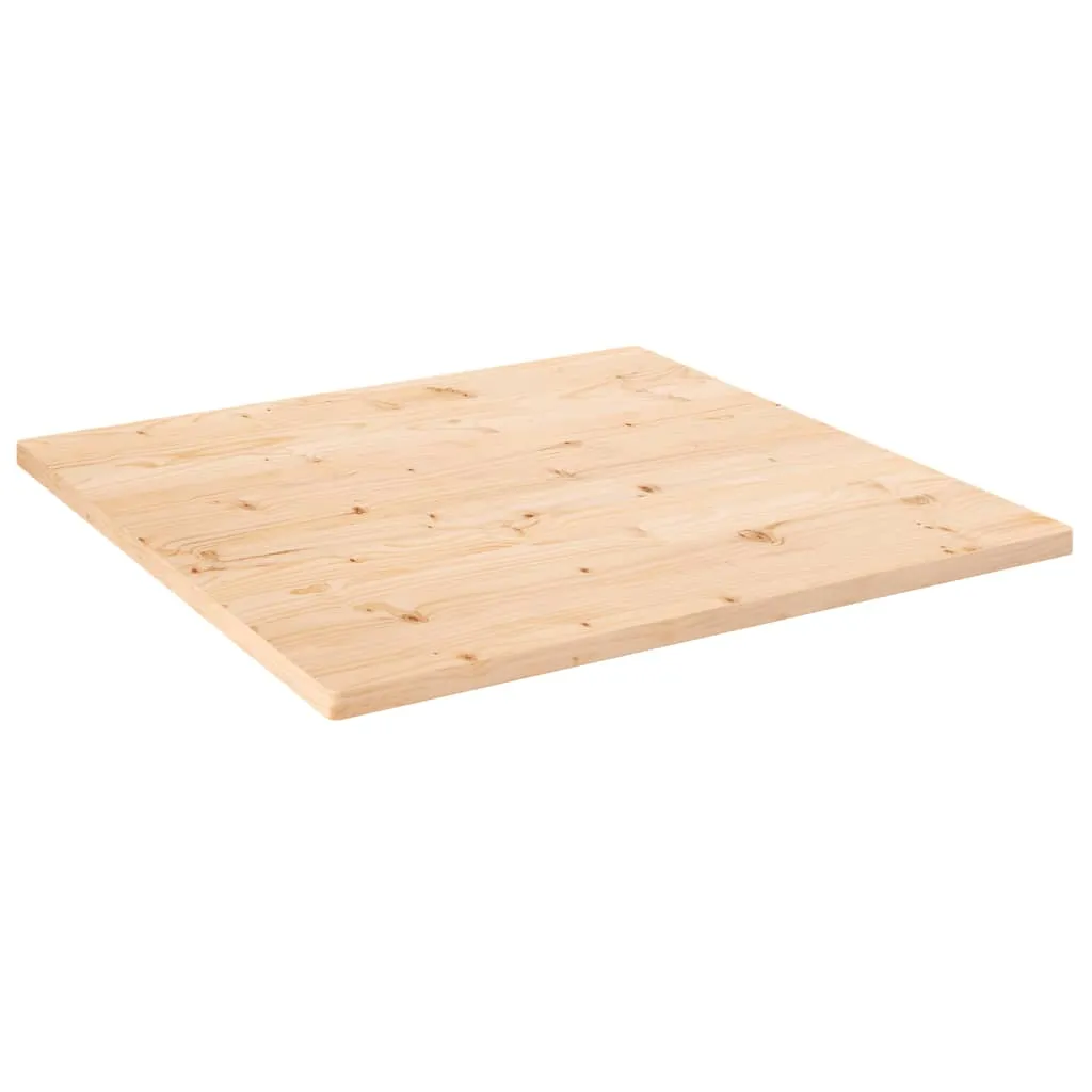 vidaXL Piano Tavolo 90x90x2,5 cm in Legno Massello di Pino Quadrato