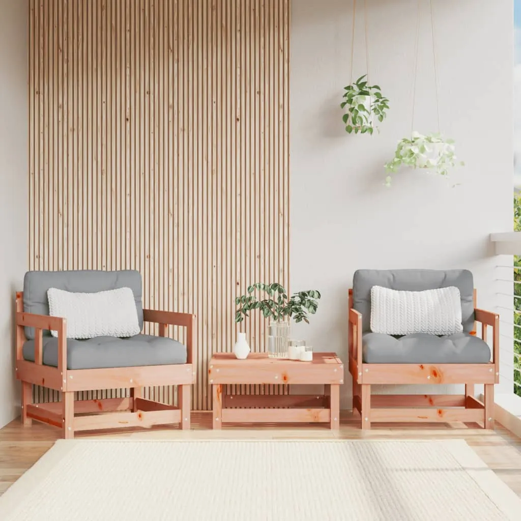 vidaXL Sedie da Giardino con Cuscini 2 pz in Legno Massello di Douglas