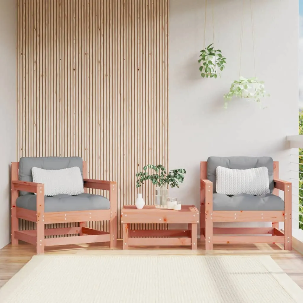 vidaXL Sedie da Giardino con Cuscini 2 pz in Legno Massello di Douglas