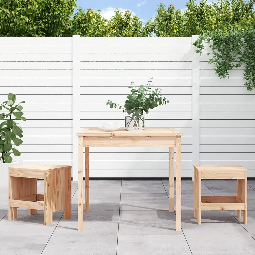 vidaXL Set Bistrot da Giardino 3 pz in Legno Massello di Pino