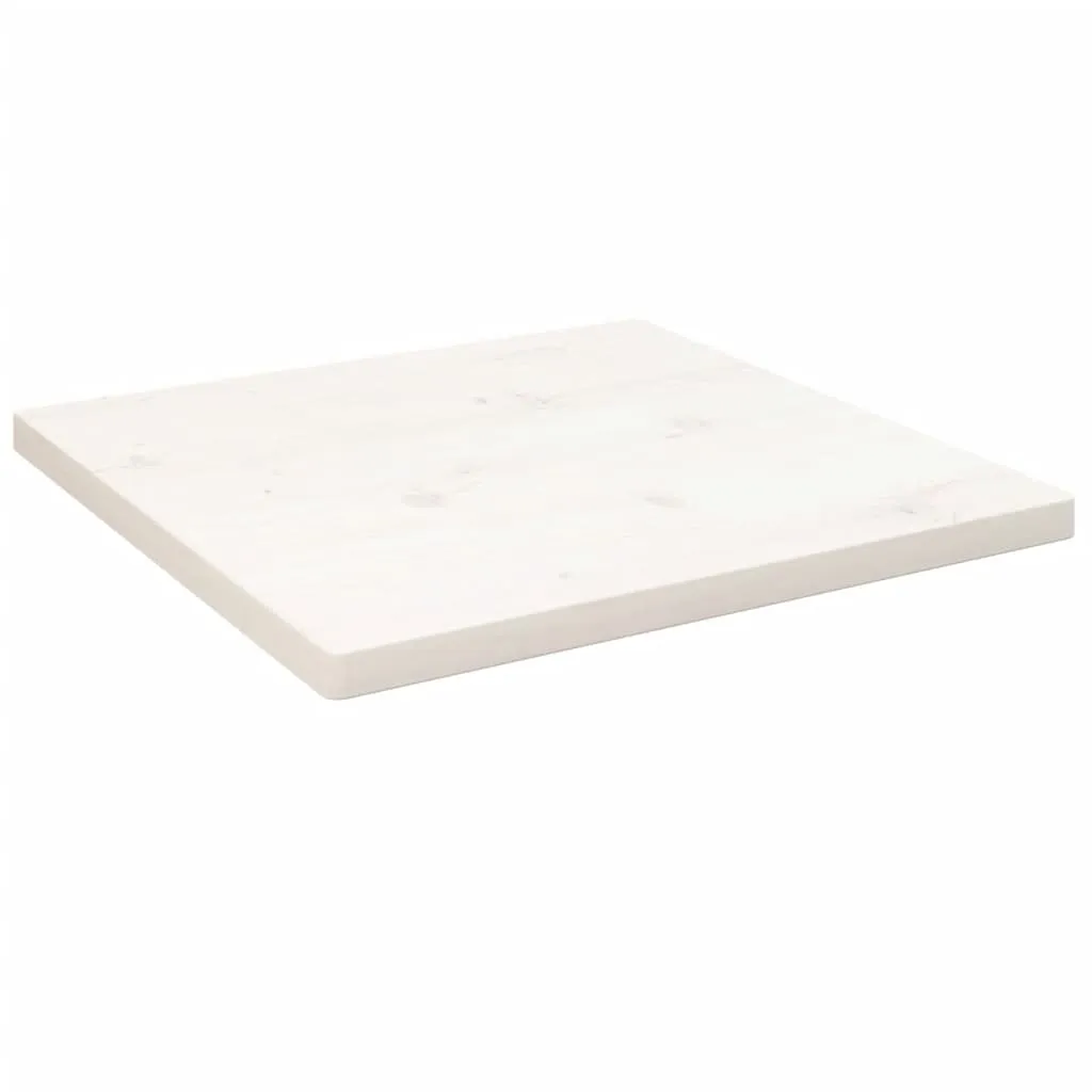 vidaXL Piano Tavolo Bianco 40x40x2,5cm Legno Massello di Pino Quadrato