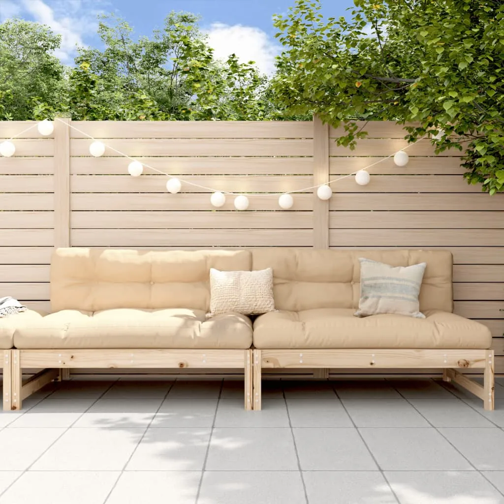 vidaXL Divani Centrali da Giardino 2pz 120x80cm Legno Massello di Pino