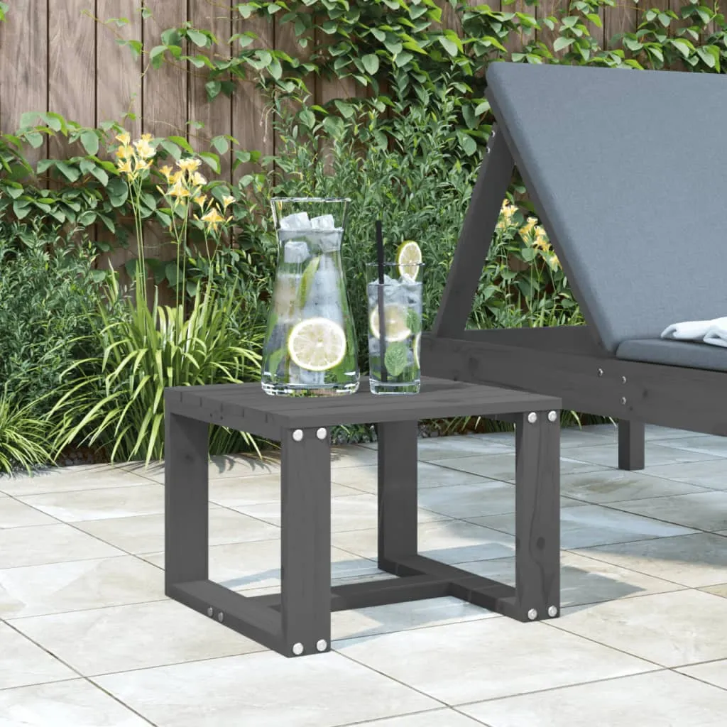 vidaXL Tavolino da Giardino Grigio 40x38x28,5 cm Legno Massello Pino