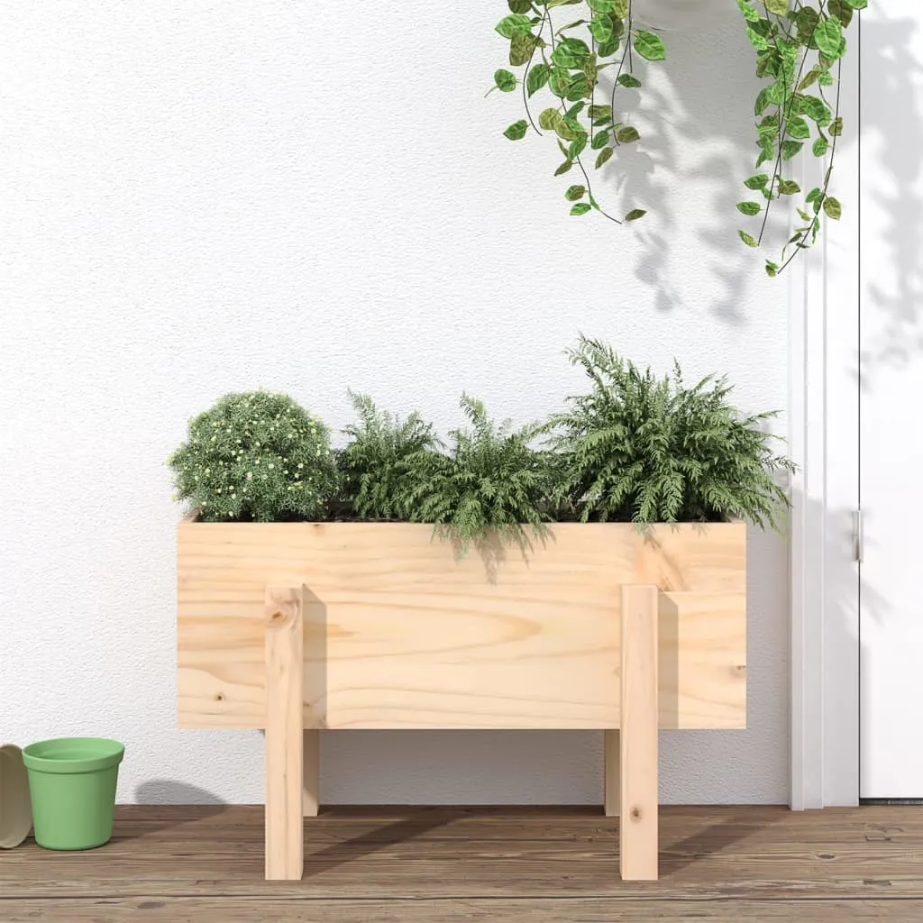 vidaXL Fioriera da Giardino 62x30x38 cm in Legno Massello di Pino