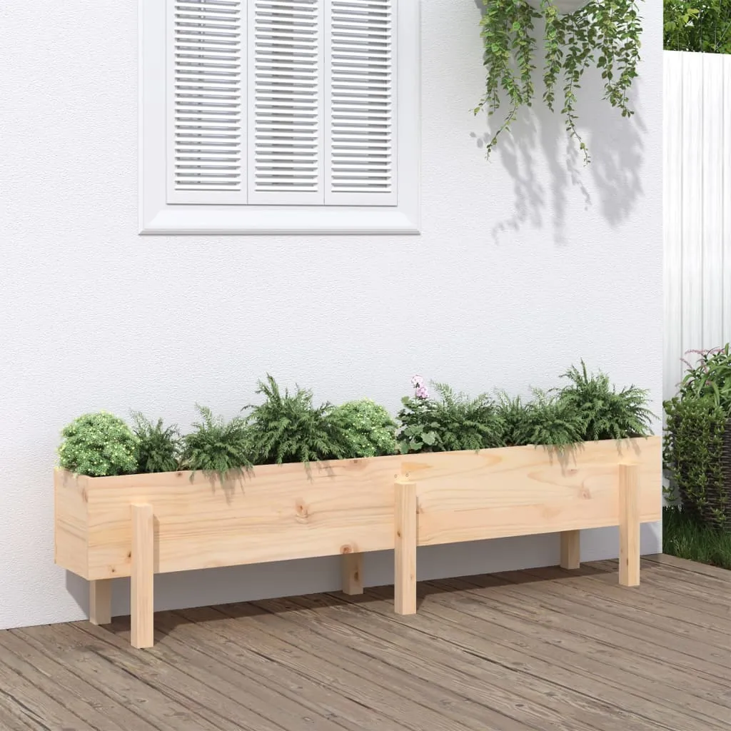 vidaXL Fioriera Rialzata da Giardino 160x30x38 cm Legno Massello Pino