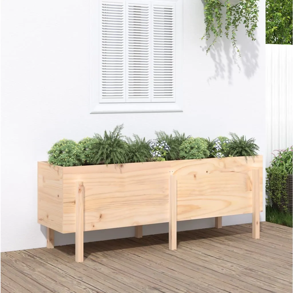 vidaXL Fioriera Rialzata da Giardino 160x50x57 cm Legno Massello Pino