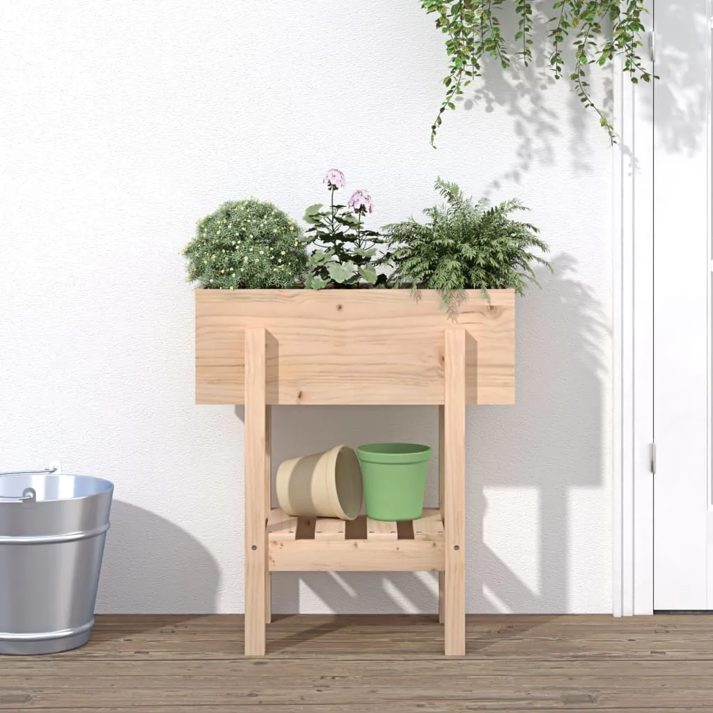 vidaXL Fioriera da Giardino 62x30x69 cm in Legno Massello di Pino